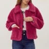 PRE-ORDER Collared Sherpa Snap Button Jacket | S - XL Jodifl
