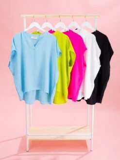 V Neck Airflow Top W/ Flat Collar By DD Design | S-3XL -Discount Divas Shop f508131d1324c756857a26f73366feef