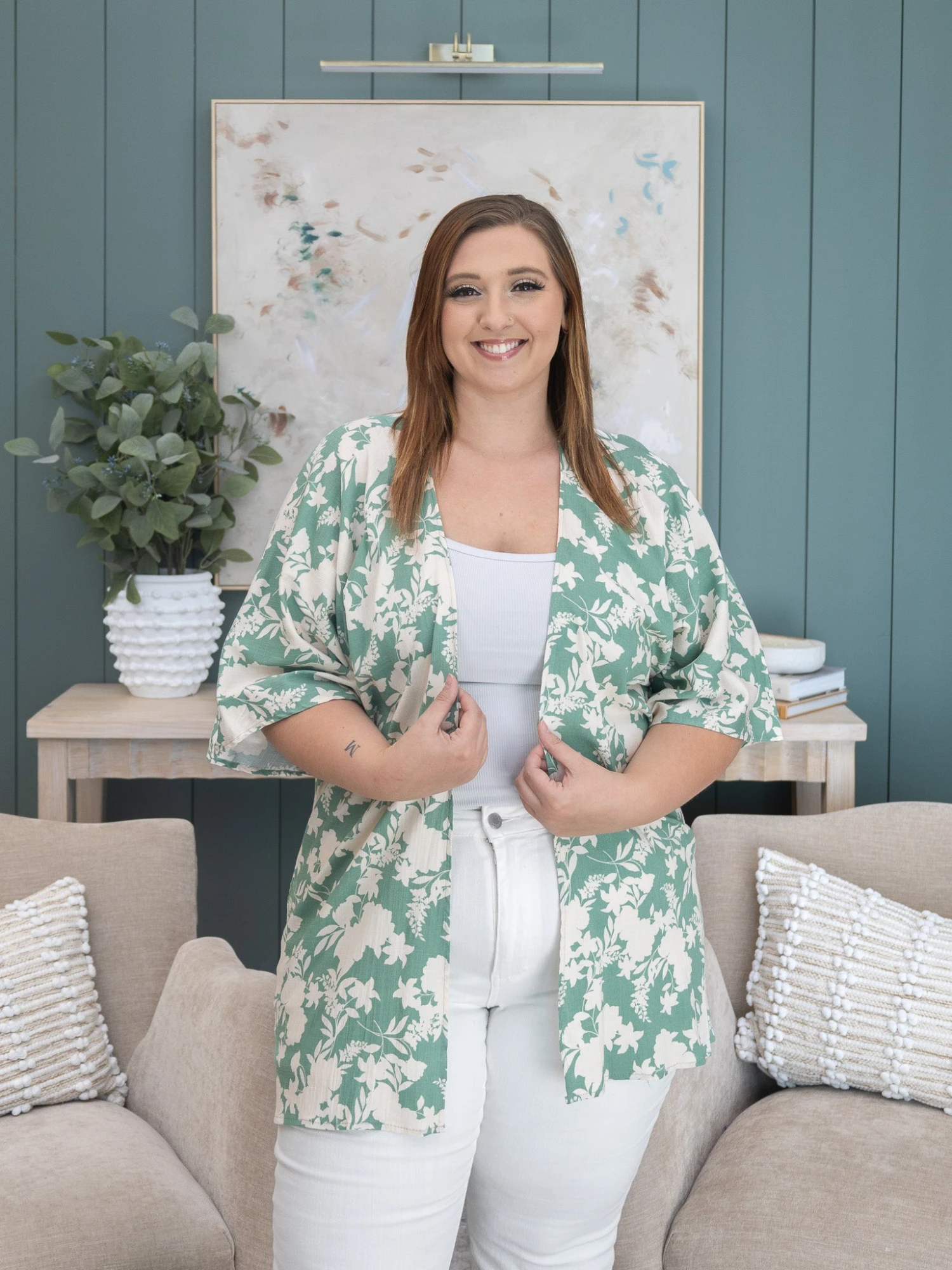 Floral Print Open Front Cardigan | S - 3X 1 Floral Print Open Front Cardigan | S - 3X