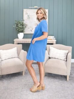 Short Sleeve V-Neck Dress | S - 3X -Discount Divas Shop f766ed6799caf2ebbac321d3133359ad