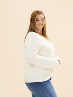 Long Sleeve V Neck Drop Shoulder Back Bow Tie Detail Sweater | S-L -Discount Divas Shop f847d5dc0d3505b5de8c991d9bbee758