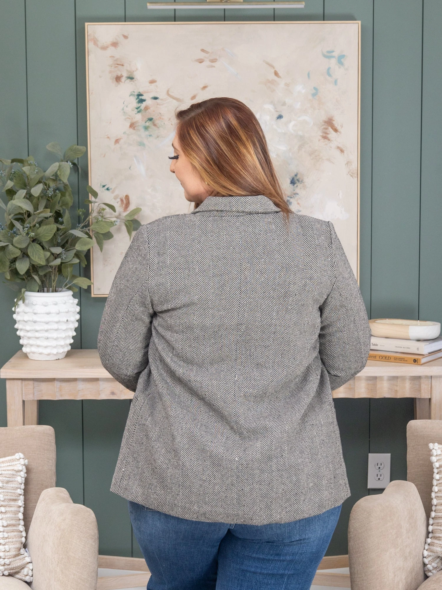 Blu Pepper Notch Collar Long Line Blazer | S-L 5 Blu Pepper Notch Collar Long Line Blazer | S-L - Image 5