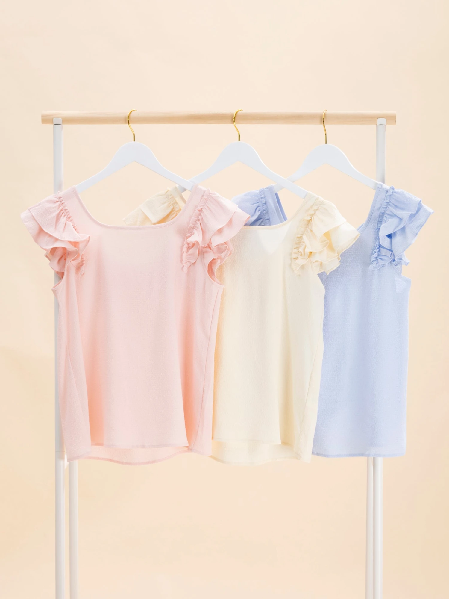 Textured Bow Knot Frilled Butterfly Sleeve Blouse | S-2XL 1 Textured Bow Knot Frilled Butterfly Sleeve Blouse | S-2XL