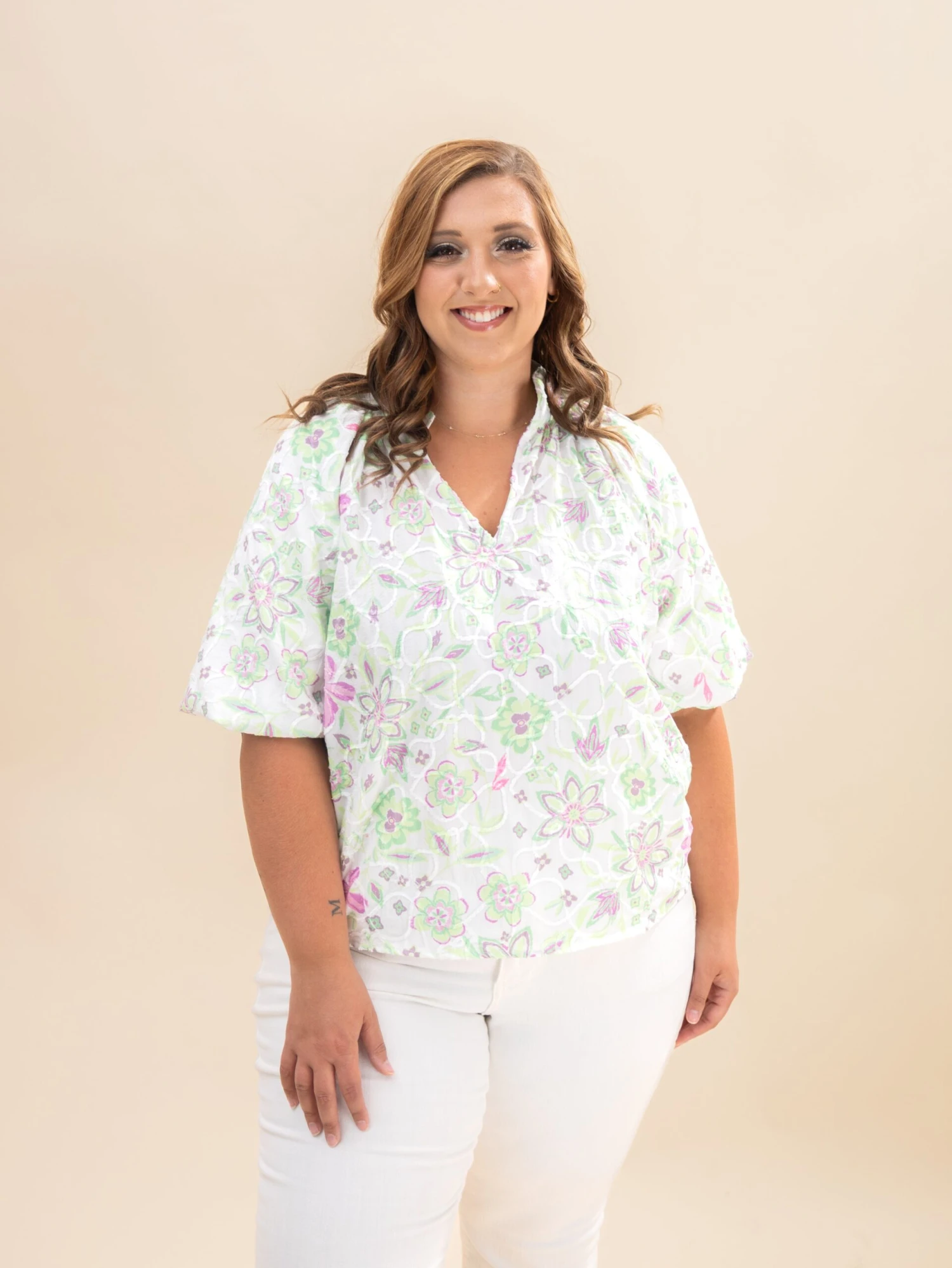 Short Sleeve V Neck Printed Top | S-L 5 Short Sleeve V Neck Printed Top | S-L - Image 5