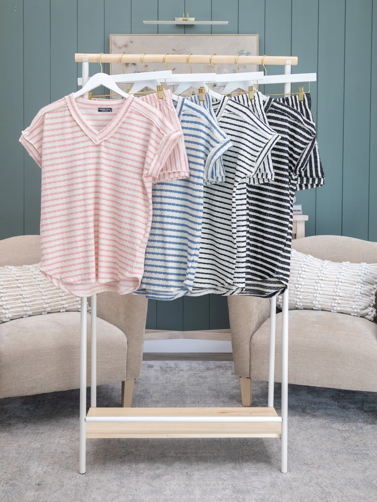 Stripe Shorts With Pockets | S - 3X Pair W/ Sku59513 6 Stripe Shorts With Pockets | S - 3X Pair W/ Sku59513 - Image 6