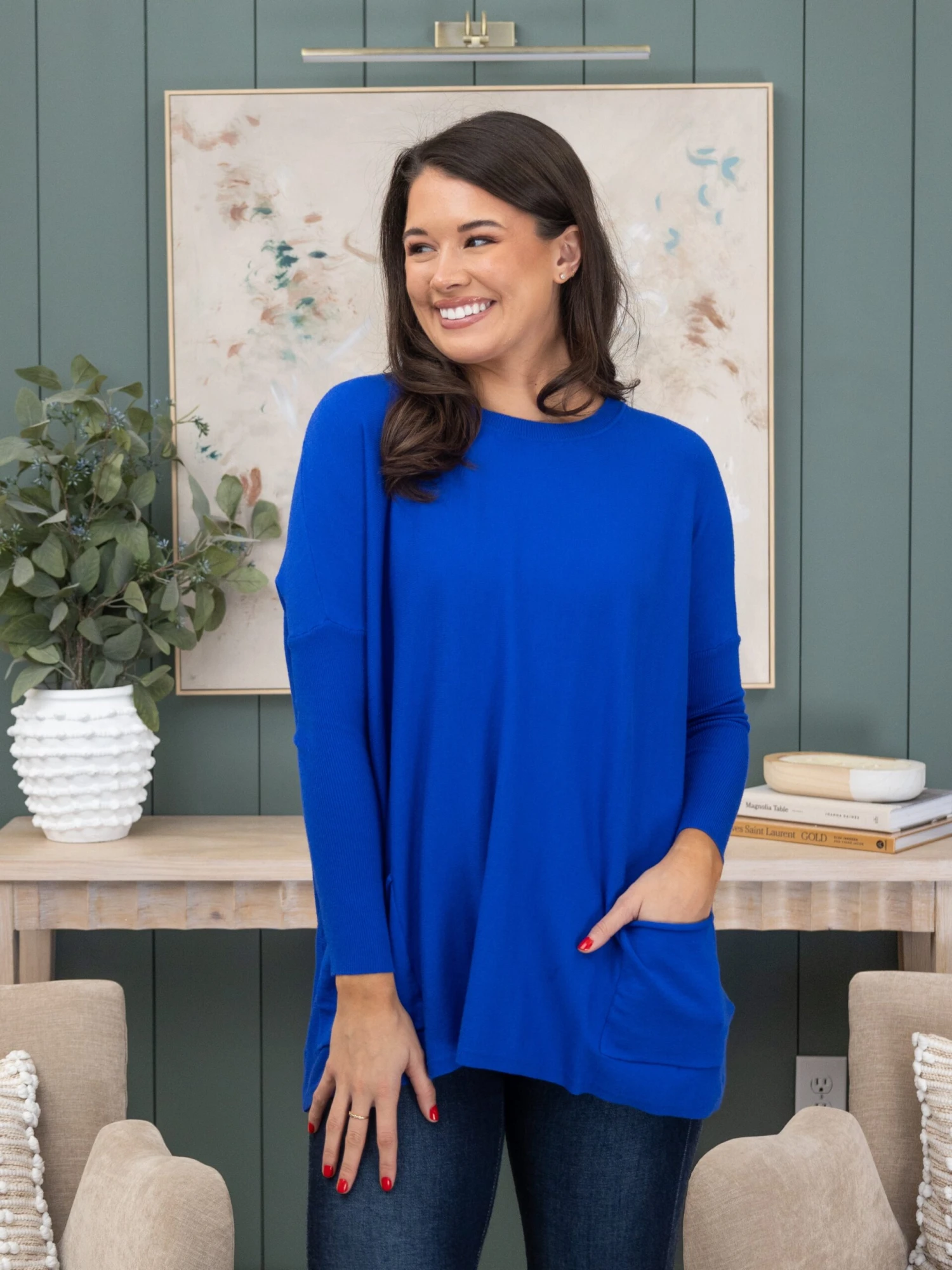 Two Pocket Viscose "Perfect Knit" Tunic Sweater By DD Design | S - 3XL 8 Two Pocket Viscose "Perfect Knit" Tunic Sweater By DD Design | S - 3XL - Image 8