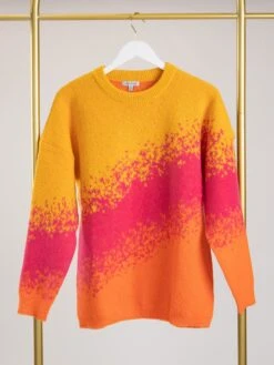 Round Neck Long Sleeve Ombre Sweater | S - XL