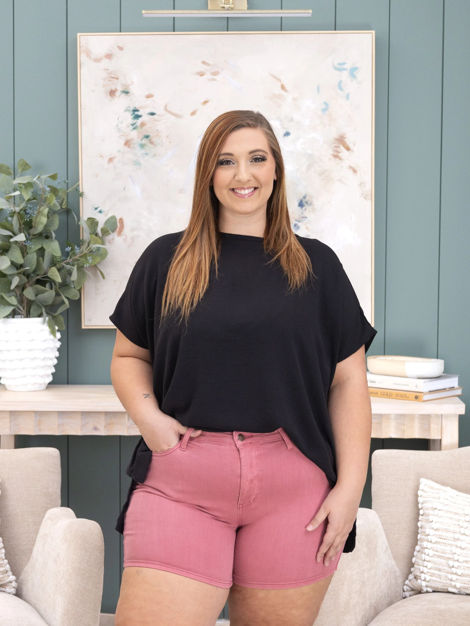 Judy Blue High Waist Garment Dyed & Back Pocket Embroidery Short| S-3XL 6 Judy Blue High Waist Garment Dyed & Back Pocket Embroidery Short| S-3XL - Image 6