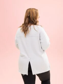 Lived In Long Sleeve V Neck Back Split Pullover By DD Design | S-3XL -Discount Divas Shop fc082db67a219db755ecc4a3fa3724fd