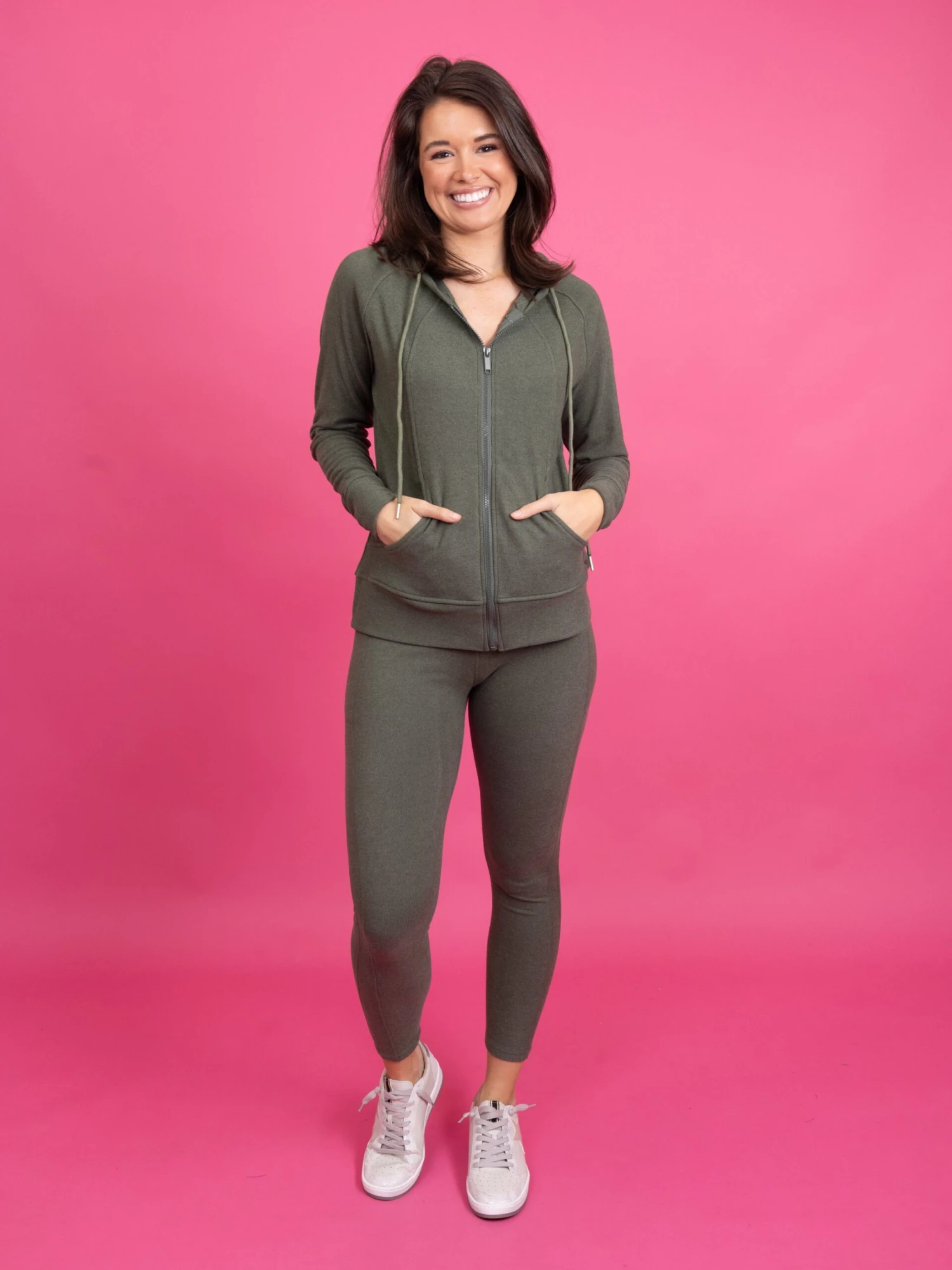 Full Zip Hooded Jacket & Leggings Set | S-L 8 Full Zip Hooded Jacket & Leggings Set | S-L - Image 8