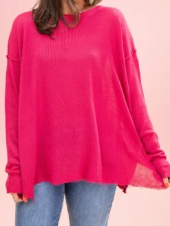 Oversized Lightweight Raw Hem Sweater By DD Design | S-3XL -Discount Divas Shop fda581bc08b2badb564efe89b64589ee