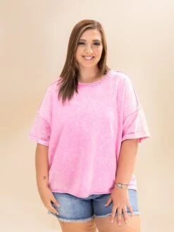 Zenana French Terry Acid Washed Tee | S/M-2X/3X -Discount Divas Shop fe039073994fd3a9512fe3627b65c097