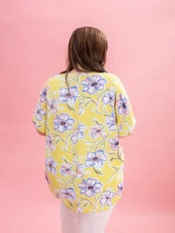 Floral Airflow Short Sleeve W/ Band Round Neck Top By DD Design | S-3XL -Discount Divas Shop ff7794ef5c67cbb090f1f299607323e7