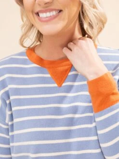 STACCATO Oversized Striped Pullover Sweater | S-XL -Discount Divas Shop ff7ce82a19e74adbb51897cc58ab1ea6