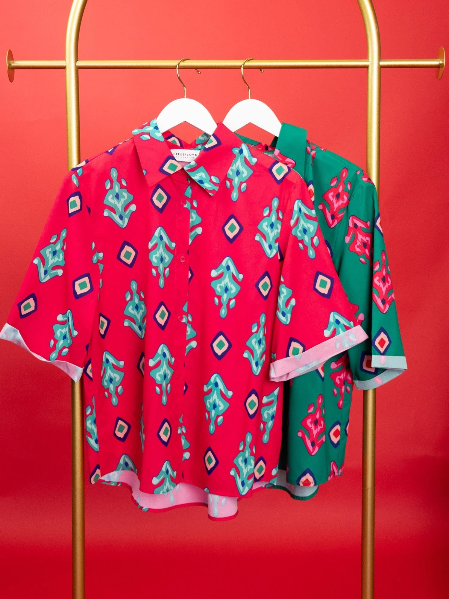 Printed Button Down Short Sleeve Lounge Pajama Shirt | S - 3X 1 Printed Button Down Short Sleeve Lounge Pajama Shirt | S - 3X