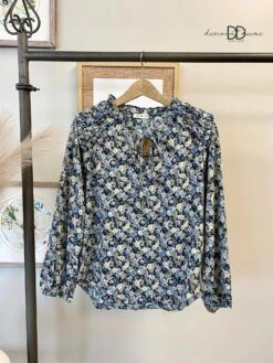 Flowery Tie Neck Blouse| S-L