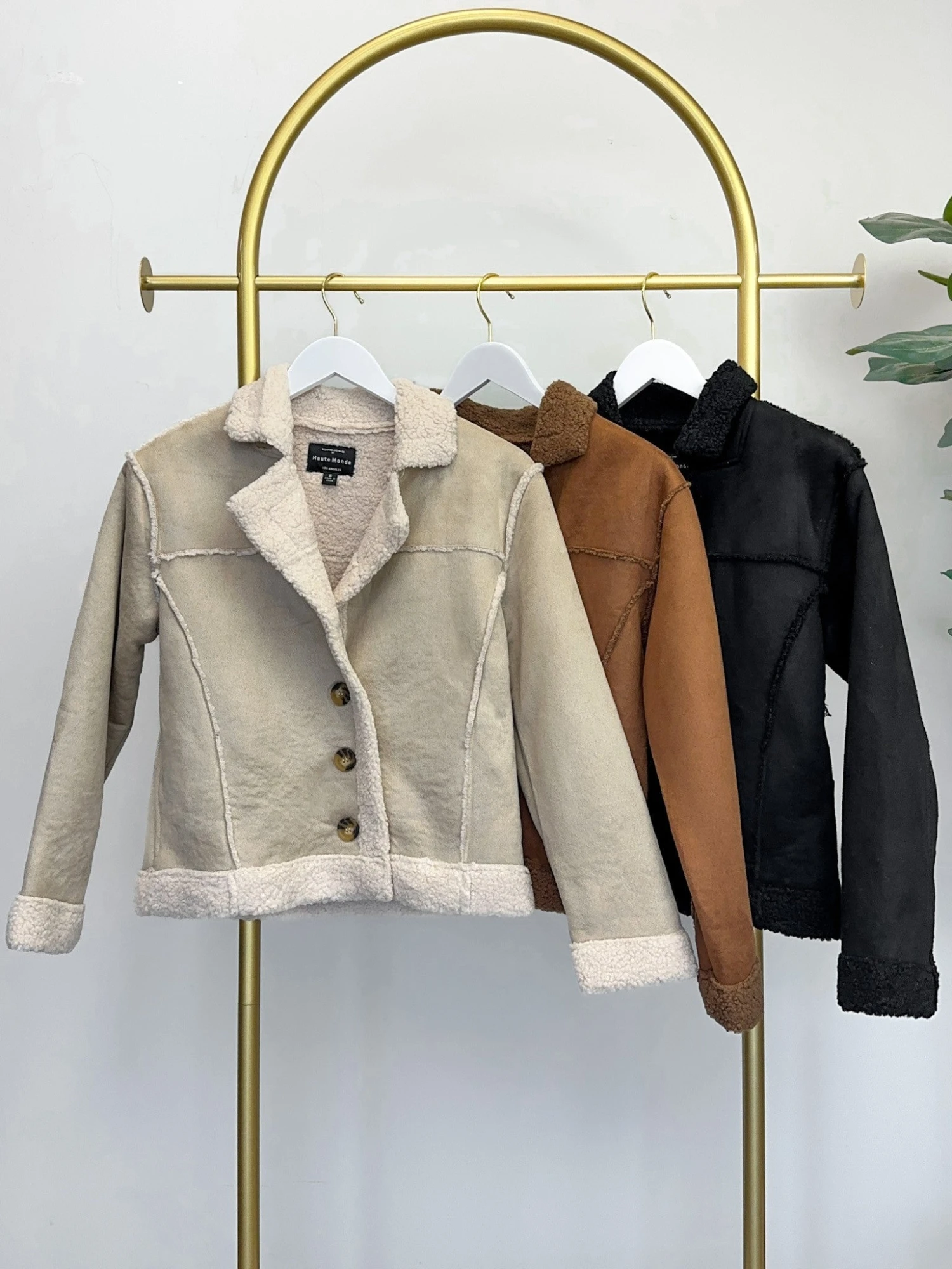 Suede Faux Fur Lined Button Down Collared Jacket | S - L 1 Suede Faux Fur Lined Button Down Collared Jacket | S - L