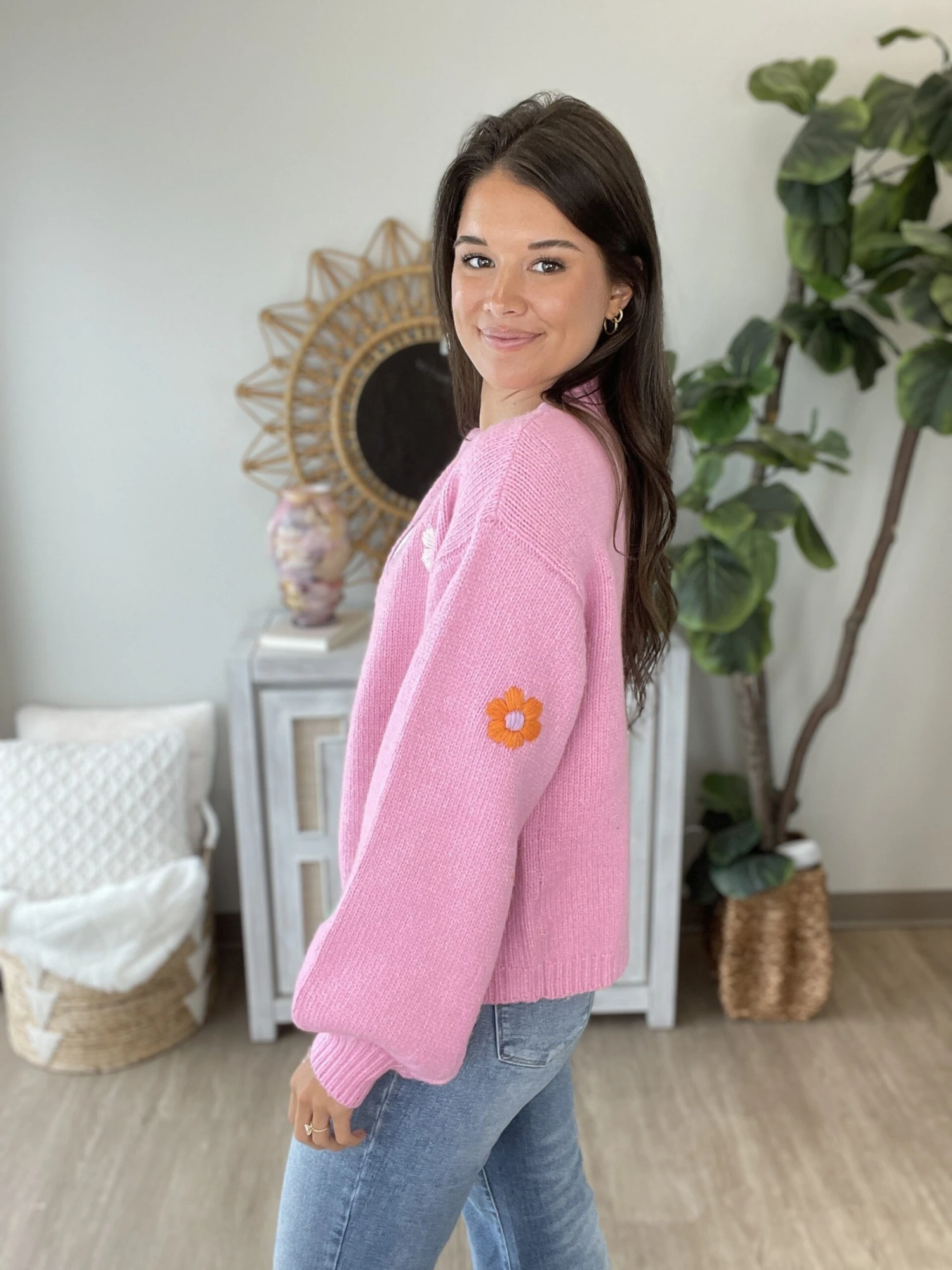 Floral Embroidery Knitted Cardigan | S - L 3 Floral Embroidery Knitted Cardigan | S - L - Image 3