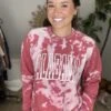 Alabama Outline Puff Bleached Sweatshirt | S-3X