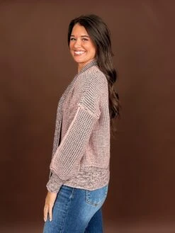 Waffle Knit Plaid Contrast Trim Cardigan W/ Long Bubble Sleeves | S - 2XL -Discount Divas Shop iBvAUrIFBb6WJbvtr5it8yzhin2llISgsVJTAtmx