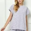 See And Be Seen Boucle Textured Short Sleeve Top | S - 3XL Set W/ Sku50091