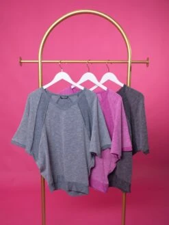 Dolman Sleeved Ribbed Top | S - 3X