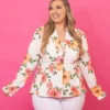 Multicolor Floral Peplum Blazer | S - 3X