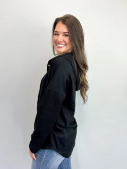 Button Up Contrast Sleeves Drawstring Hooded Jacket | S - XL -Discount Divas Shop lRA6ltPf29RHzG5Y75jHhJiqsJVdDuJNBPPRsg1F