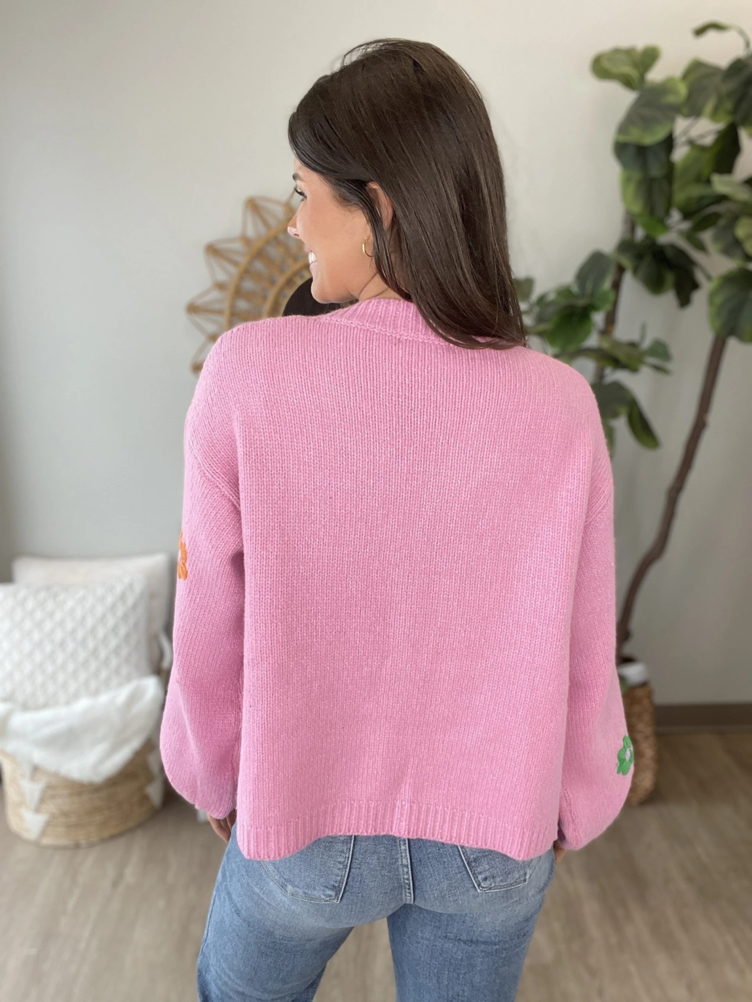 Floral Embroidery Knitted Cardigan | S - L 4 Floral Embroidery Knitted Cardigan | S - L - Image 4