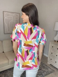 Print V-Neck Bubble Sleeve Top | S - L -Discount Divas Shop mFnyNHp0vMVCKa8GYAReaamNbxyBo5DtDCllbKMF