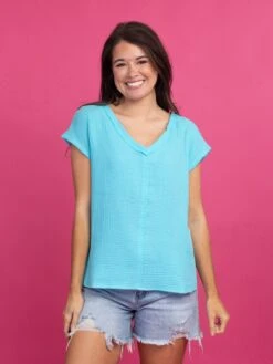 V-Neck Short Sleeve Gauze Top | S - 3XL 12 V-Neck Short Sleeve Gauze Top | S - 3XL -Discount Divas Shop mdujJ69jH3akGcv5MhsCp8NUdFy9BonlOwyRn9GS