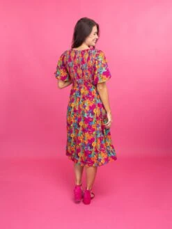 Floral Short Puff Sleeve Smocked Midi Dress | S-L -Discount Divas Shop n4ycScDEf4HJq64J2IfZjiRvyfIOsmf0jK8tL2CP