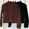 Corduroy Mock Neck Full Zip Jacket W/ Chest Pockets | S-XL SET W/ Sku47077