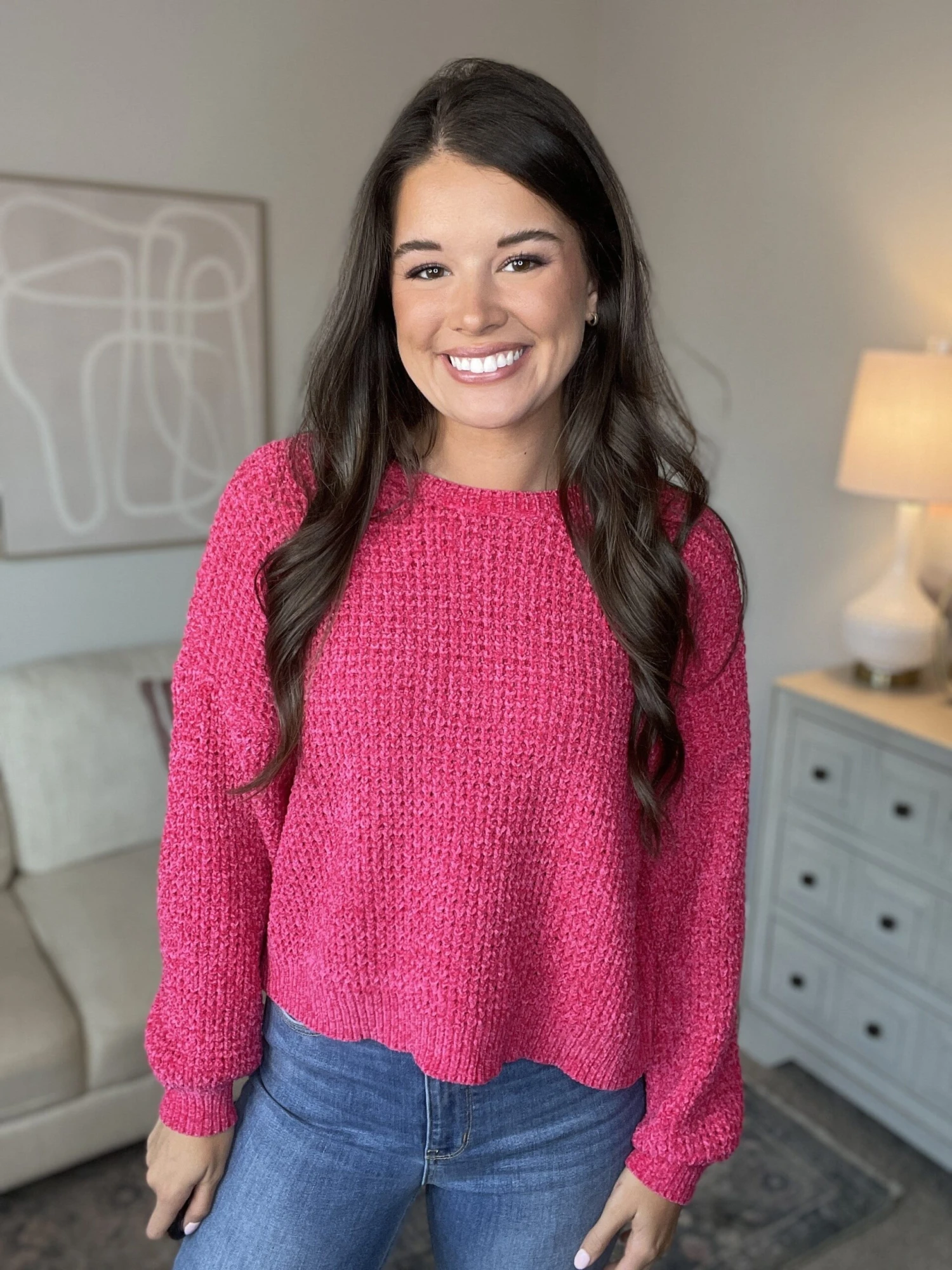 Balloon Sleeve Round Neck Knit Sweater | S-L 2 Balloon Sleeve Round Neck Knit Sweater | S-L - Image 2