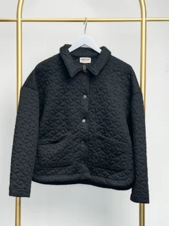 Quilted Oversized Button Down Jacket W/ Collar |S-L