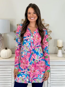 Flower Print Button Down Cardigan | S - XL