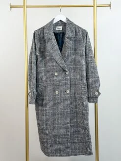 Classic Plaid Button Down Trench Coat | S - L