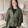 Tie Front Cape Blazer| S-L *Final Sale*
