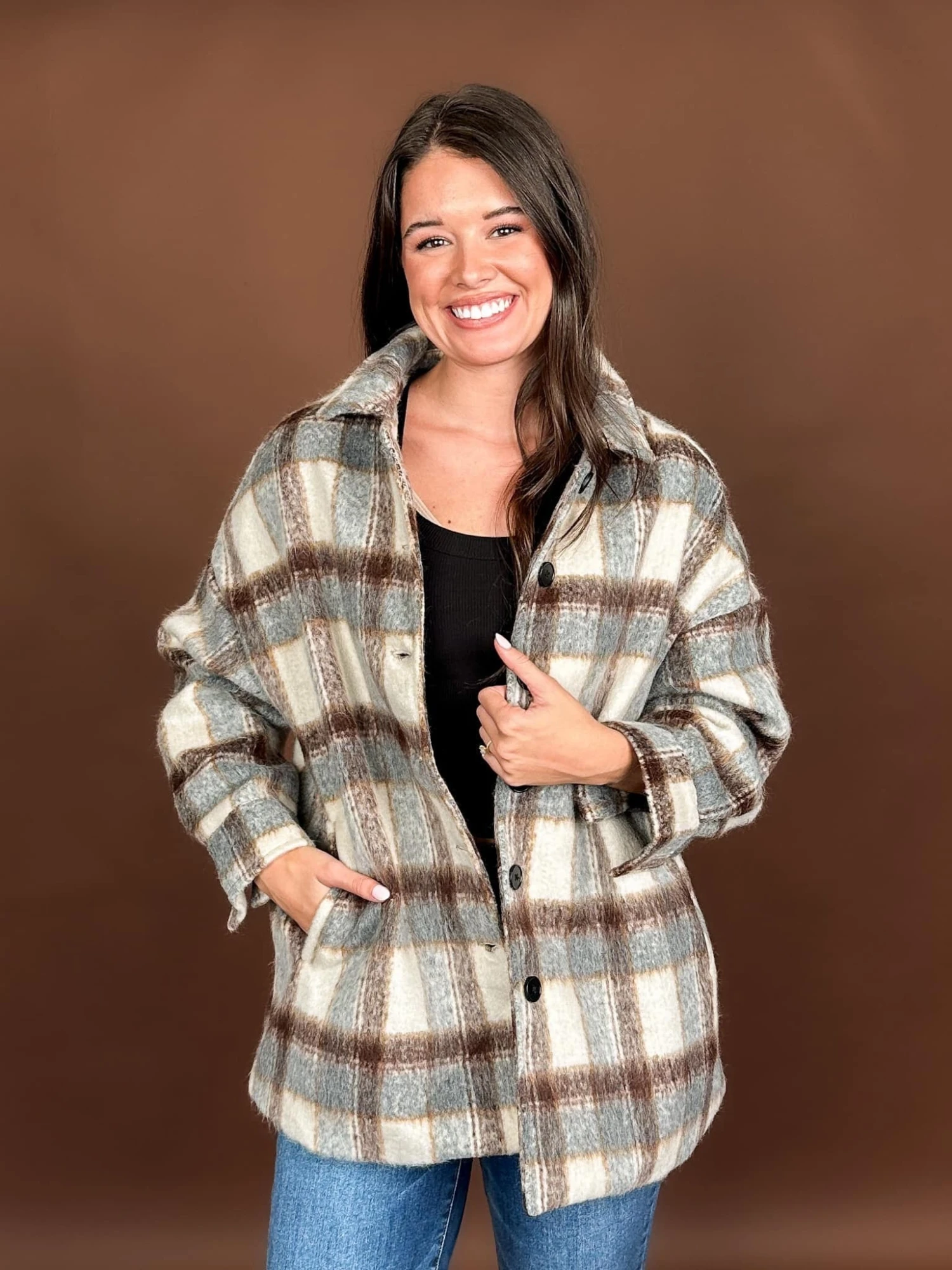 Warm & Cozy Gorgeous Plaid Shacket| S - L 2 Warm & Cozy Gorgeous Plaid Shacket| S - L - Image 2