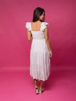 Tiered Eyelet Hem Midi Dress | S-L -Discount Divas Shop w9oK8YEuw1LmTMGUeN3H6GJAMX2IdPRPcDPK2GUx