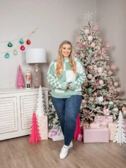 Long Sleeve Round Neck Checkered Sweater | S-XL -Discount Divas Shop xmSk4PqbZnAb7qwXBLxlf4OpFKQUYKLN5UD2SXO4